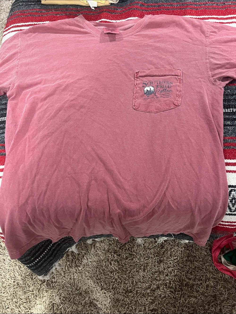 Southern Fried Cotton Men's Pocket Tee - Rose